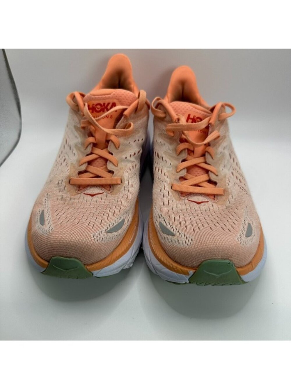 Hoka One One W Clifton 8 Shoes Womens Size 7.5B Coral Running Cushioning Trainer - Picture 3 of 10